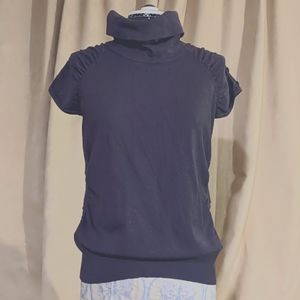 Short Sleeve Knitted Turtleneck